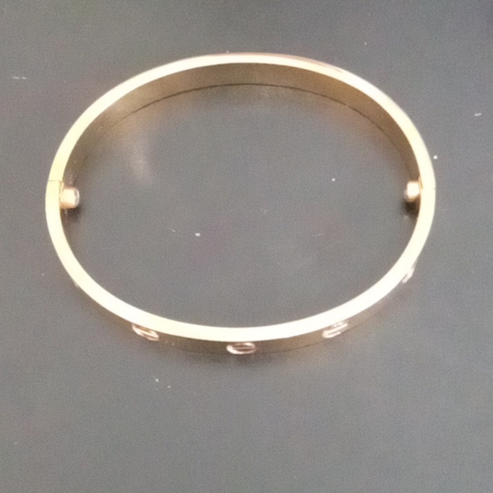 Rose Gold-Tone Screw Motif Bracelet - Picture 4 of 9